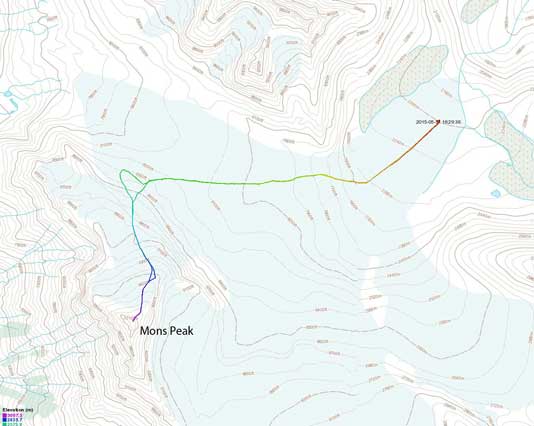 Mons Peak ascent route
