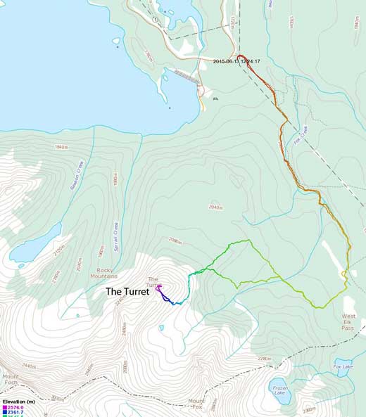 The Turret scramble route