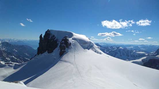 The best view from Lyell II was looking back towards Lyell III and seeing our tracks