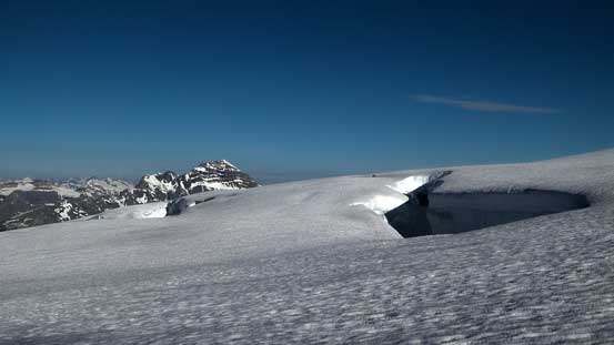 The massive holes on the western side of Lyell Icefield