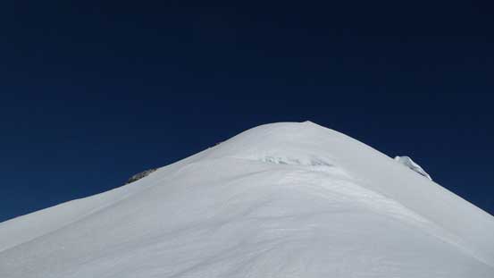 Here's the normal south ridge route, looking upwards