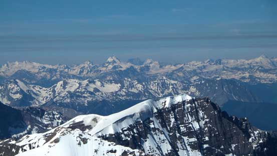 Behind Kemmel Mountain are giants in Selkirks including Iconoclast Mountain