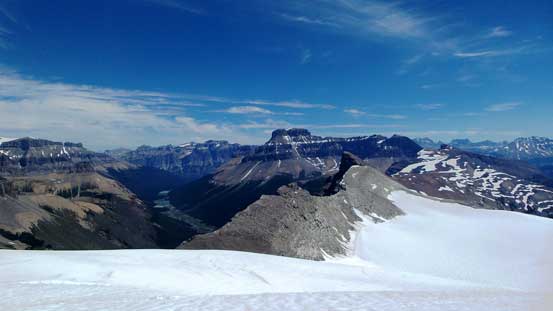 Arctomys Peak is the low point in the foreground