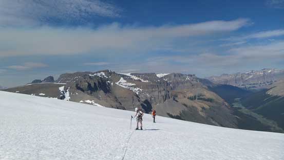 Back on the icefield proper now, looking back