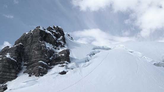 Good picture showing our tracks on Lyell 3... 