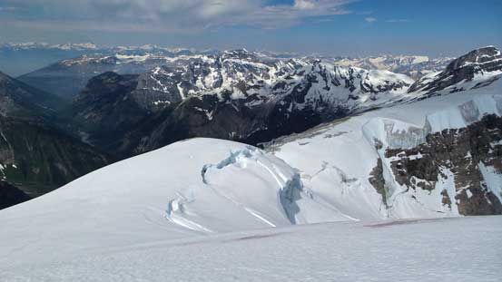 The route connected to the ridge, but a lot of post-holing involved. 