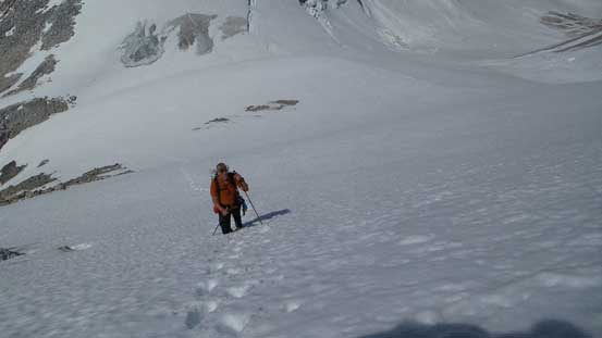 On the way back up we also stuck with snow