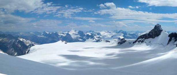 I like the shadow of the clouds on Lyell Icefield