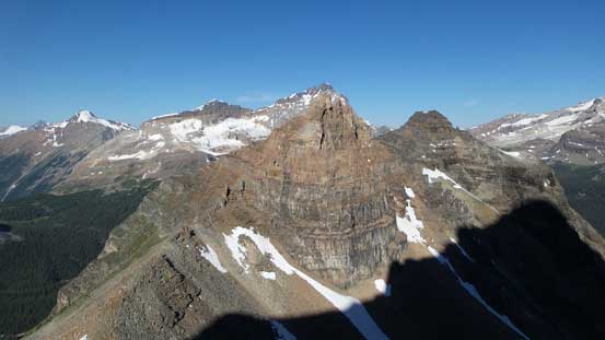 Almost as high as Wiwaxy Peaks now. I wonder which of the two towers is higher.
