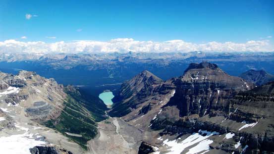Finally could look down at Lake Louise!!