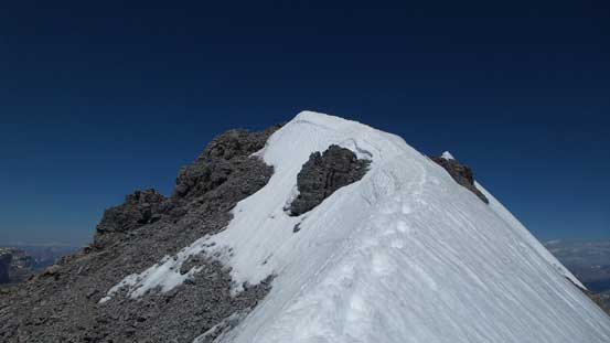 Ahead was the first snow arete