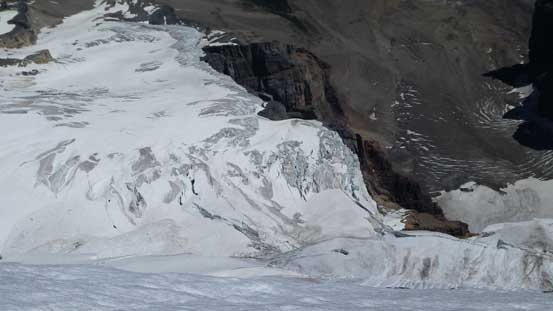 The very fractured Victoria Glacier