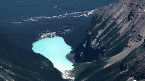 A view of Lake Louise. I wonder how many tourists were taking picture of us at the same time!
