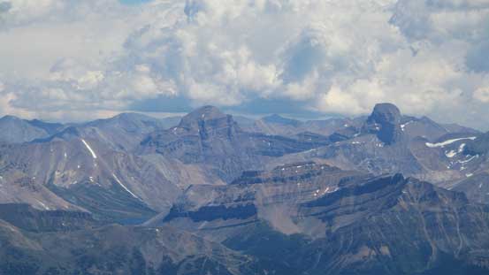 Mt. Douglas and Mt. St. Bride in the backcountry of Skoki