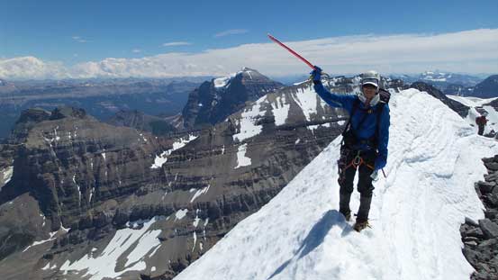 Me on the summit of Mt. Victoria, my 33rd 11,000er!