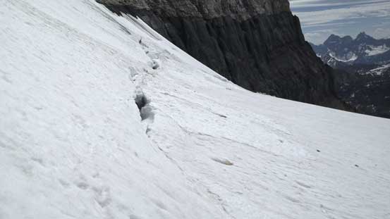 Easily crossed the bergschrund
