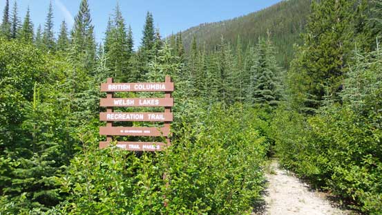 The trail-head sign