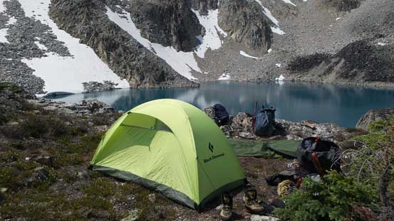 Here's my tent - very spacious as a solo tent. 
