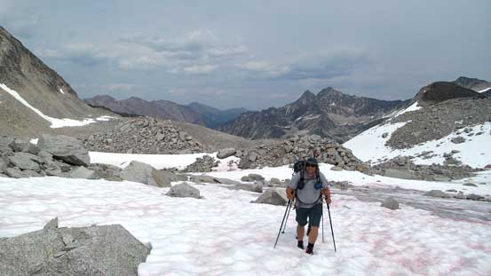 Despite the rocks, we were on the glacier here