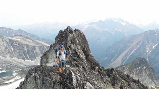 After the snow slope we crested the SE Ridge