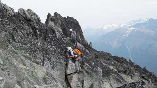 Typical scrambling near the ridge