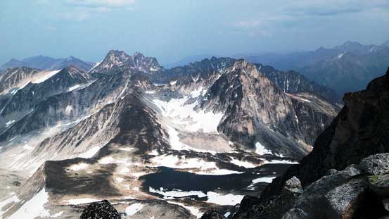 Behind this beautiful lake is Gelway Peak