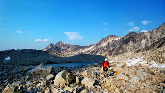 Heading back to camp with gorgeous evening views