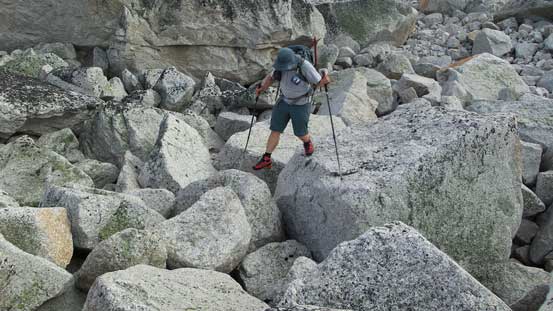 Oh here came the boulder field... 