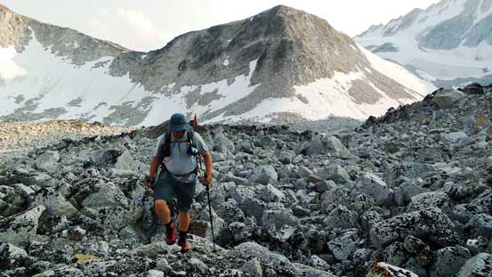 Eric seems like enjoying the boulders, or maybe not.. 