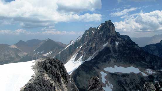 The impressive Donard Peak just to the south