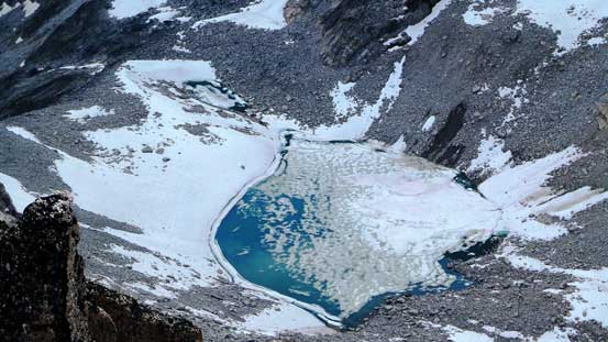 This is a rarely-seen lake on the south side of Leitrim Peak