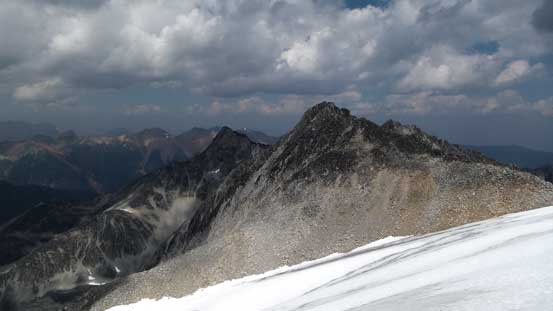 One last look at Antrim Peak. It doesn't look easy to traverse from this angle.
