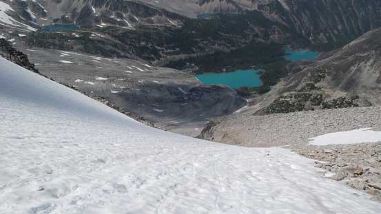 And here's another snow field on the lower slopes