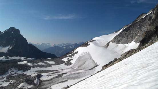 Already great views. Centaurus Glacier just right of center