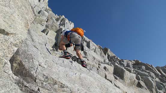 Ben and I picked a harder route to crest the col
