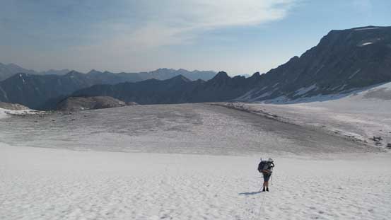 Now it's time to re-ascend. Looking back