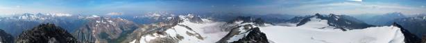 Summit Panorama from Gwendoline Mountain. Click to view large size.