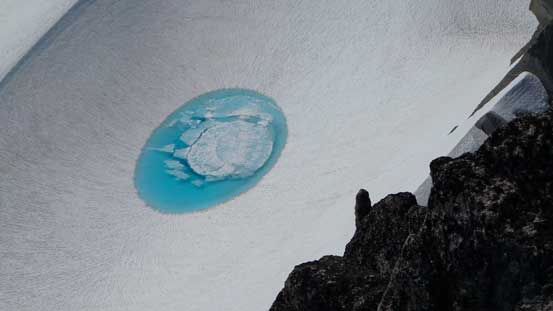 A neat pond on the glacier