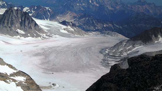 Catamount Glacier is mostly dry already!!