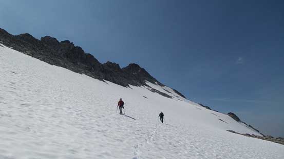 And then, down the snow field