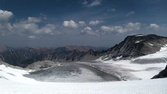 The lower North Star Glacier was dry
