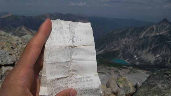 The very old summit register 