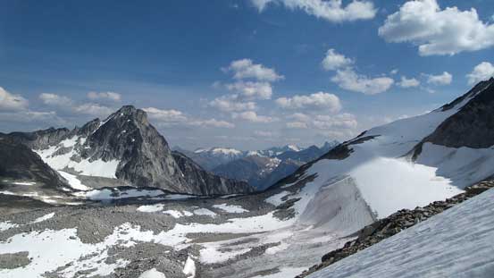 Gorgeous view towards Gelway Peak and Centaurus Glacier