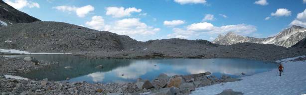 Panorama of the uppermost lake. Click to view large size.