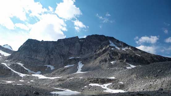 Looking back at the E. Face of Carmarthen Peak