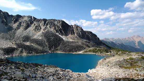 Looking ahead towards upper Welsh Lake and our camp