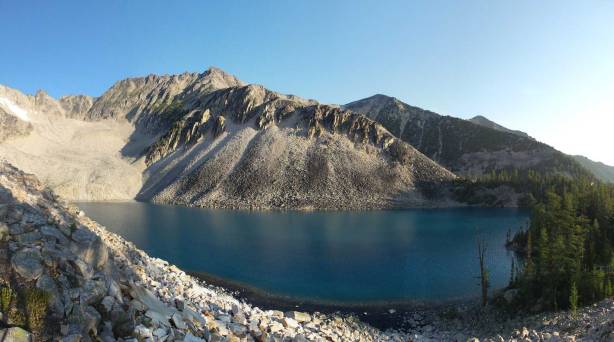 Panorama of Aberystwyth Lake. Click to view large size.