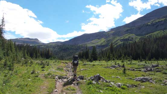 Heading towards Burstall Pass. 