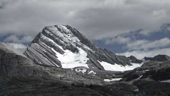 A zoomed-in view of our mighty objective - Mt. Sir Douglas
