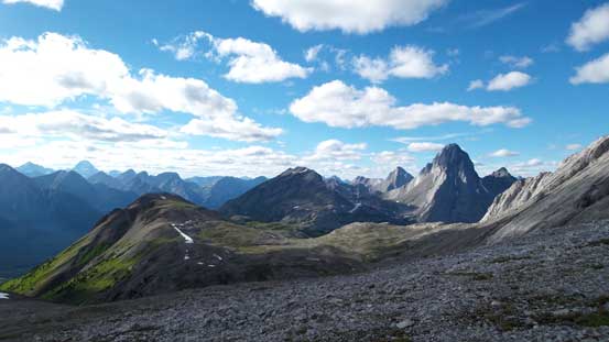 Looking back from the ridge/shoulder